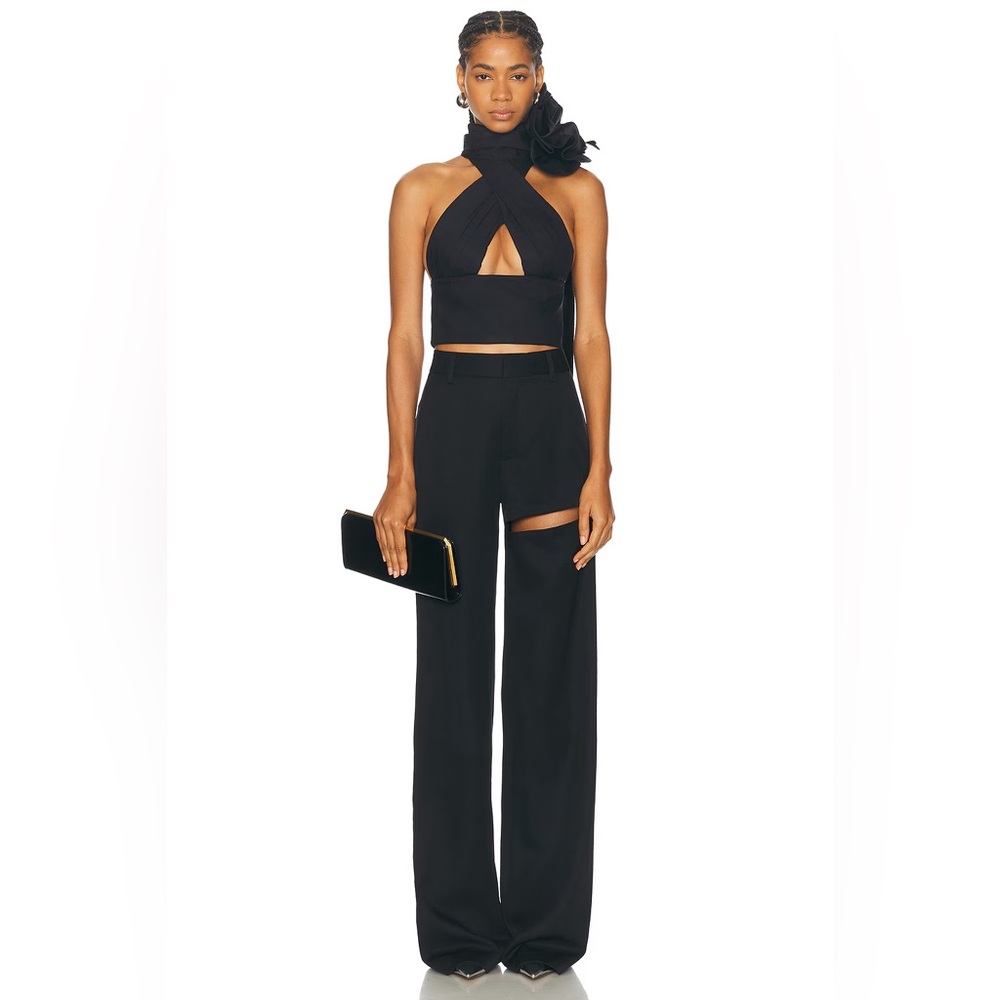 A R E A Asymmetric Slit Pant - image 2